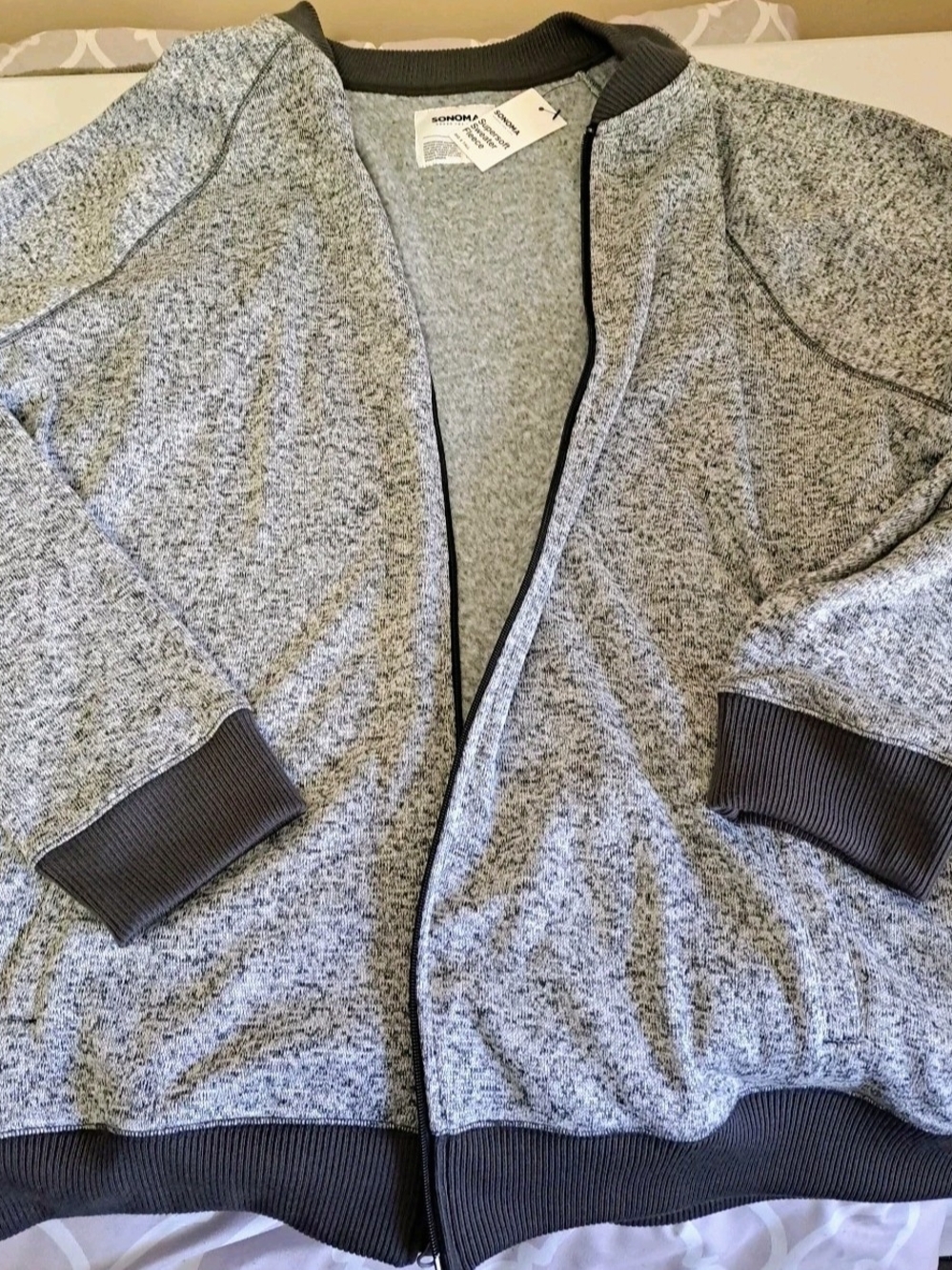 Men's Grey Bomber Jacket - Sonoma